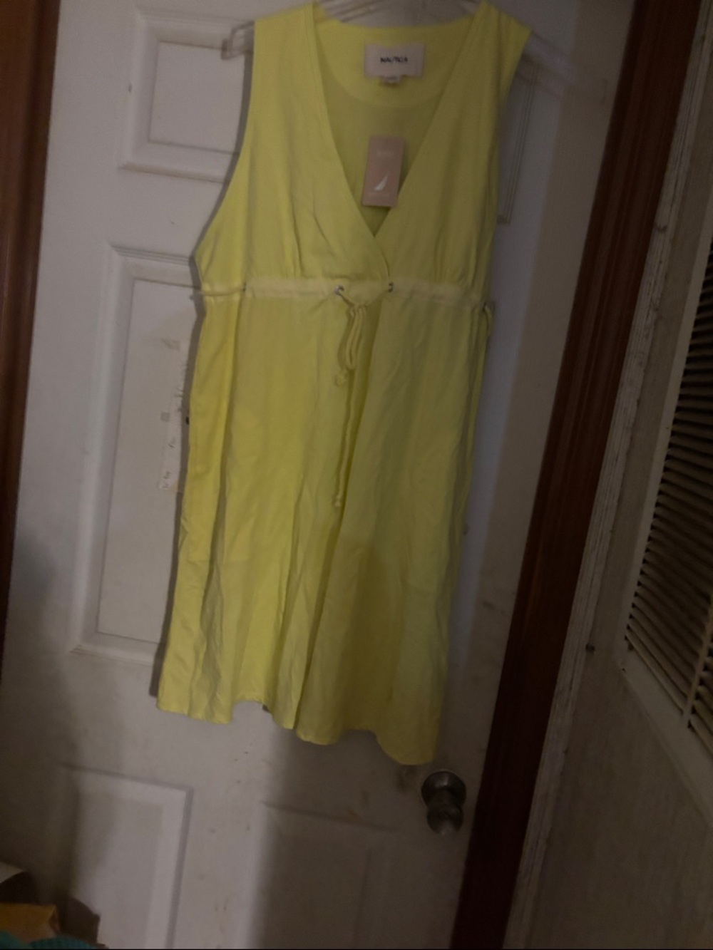 Nautica Yellow V-Neck Swim Coverup Dress